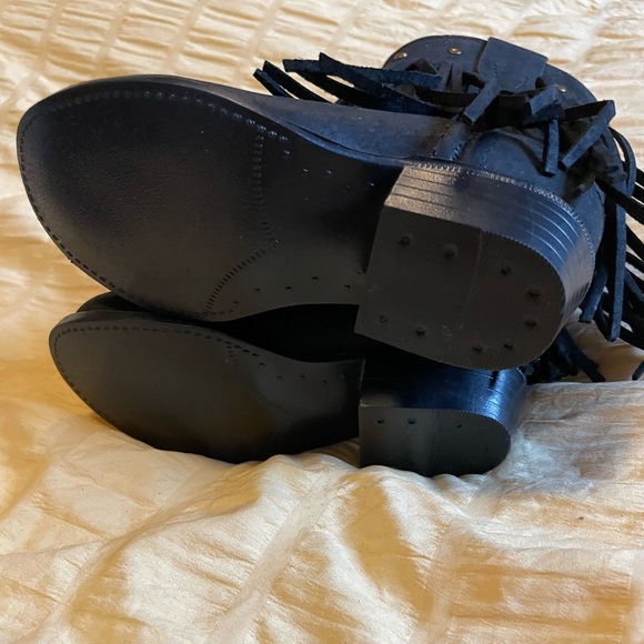 NWOTS FRINGE Leather Infant Toddler Cowboy cowgirl Boots! old west size 4C RARE! - Picture 6 of 6